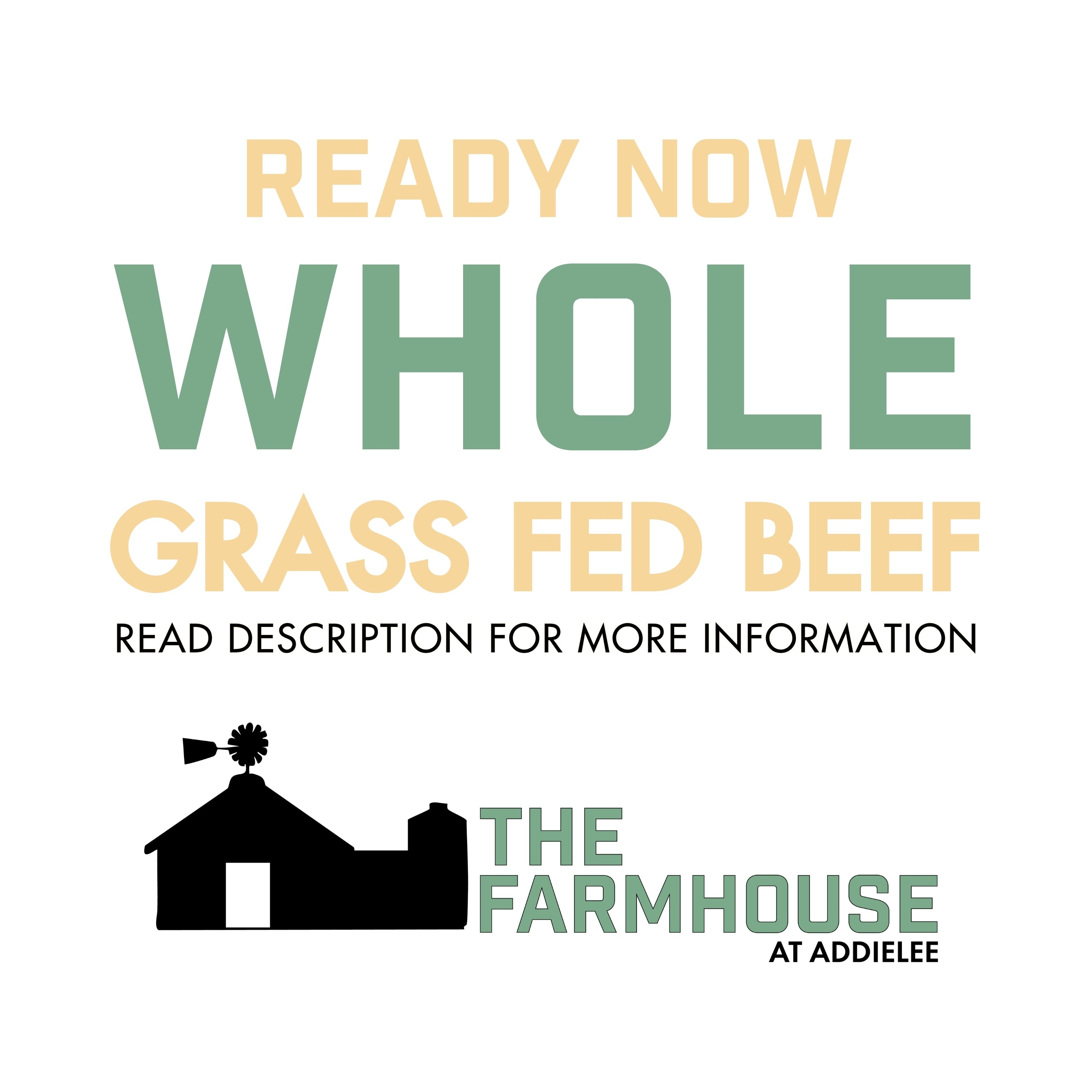 Whole Beef $2000 DEPOSIT ONLY  2026 READY NOW (Grass-fed, approx. 360 lbs. of beef)