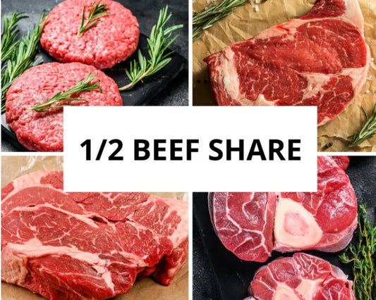 1/2 Beef Share $1000 DEPOSIT ONLY 2025  READY NOW (Grass-fed, approx. 180 lbs. of beef)