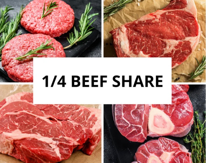 1/4 Beef Share $500 DEPOSIT ONLY DECEMBER 2025 (Grass-fed, approx. 90 lbs. of beef)