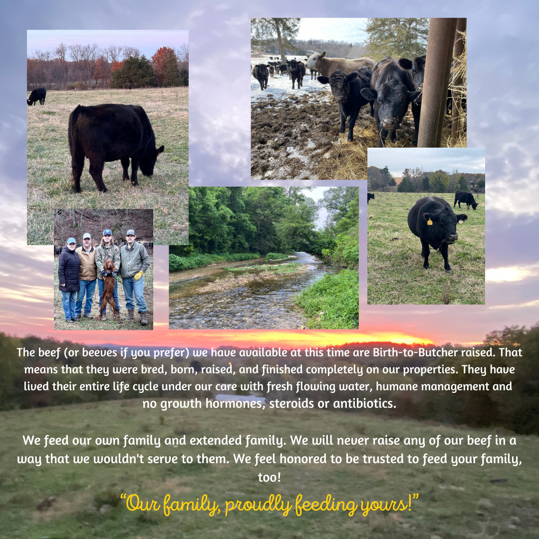 1/4 Beef Share $500 DEPOSIT ONLY DECEMBER 2025 (Grass-fed, approx. 90 lbs. of beef)